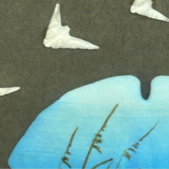 Sand Dollar Mystery Framed Shadow Box Art 9 in X 11 in Real Painted Sand Dollar - Picture 2 of 8